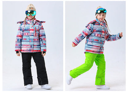 Kids' Ski Suit Set - Waterproof & Warm Winter Snow Outfit-HX54