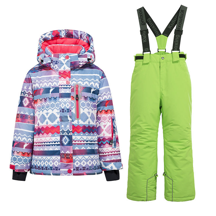 Kids' Ski Suit Set - Waterproof & Warm Winter Snow Outfit-HX54