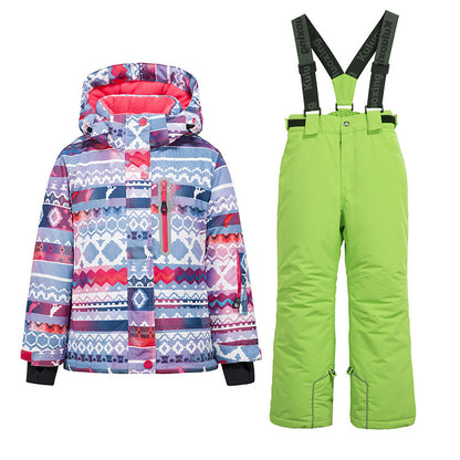 Kids' Ski Suit Set - Waterproof & Warm Winter Snow Outfit-HX54