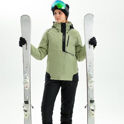 New winter women's ski suit, waterproof, windproof, cold-proof, outdoor thickened ski clothing set