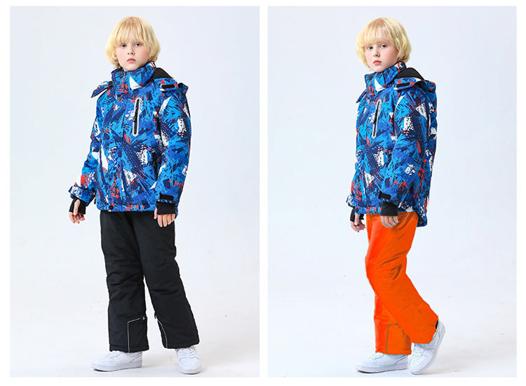 Kids' Ski Suit Set - Waterproof & Warm Winter Snow Outfit-HX55