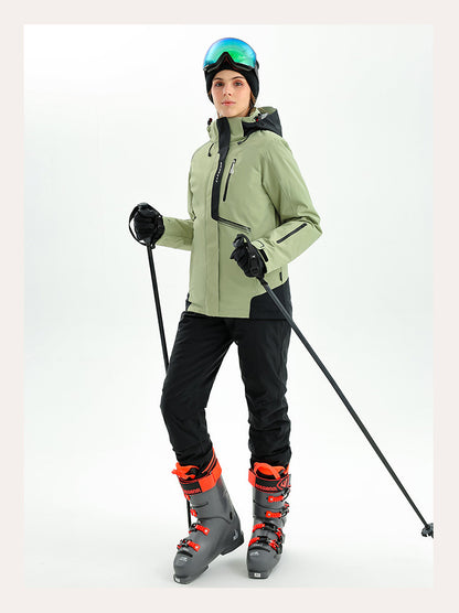 New winter women's ski suit, waterproof, windproof, cold-proof, outdoor thickened ski clothing set