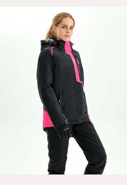 New winter women's ski suit, waterproof, windproof, cold-proof, outdoor thickened ski clothing set