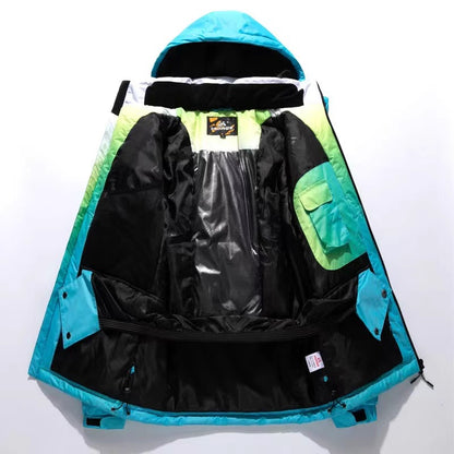 Women and Men's Ski Suit,Large Sizes Snowborad Suit-Blue