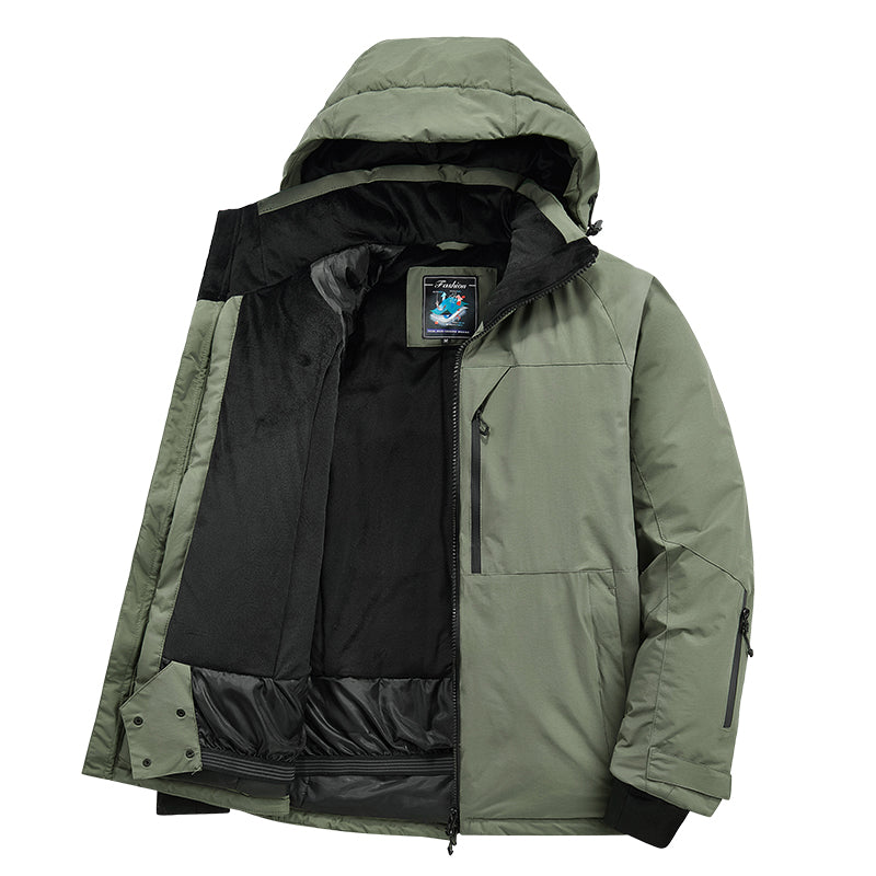 Men's Ski Suit - Premium Waterproof & Windproof Snow Coat for Winter Sports-green