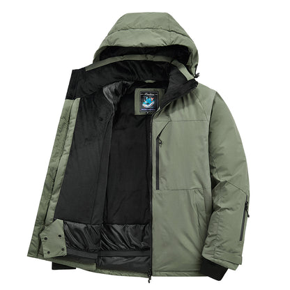 Men's Ski Suit - Premium Waterproof & Windproof Snow Coat for Winter Sports-green