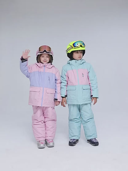 -30 Degree Children's Skiing Wear,Boys Girls Ski Suit