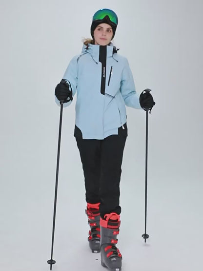 New winter women's ski suit, waterproof, windproof, cold-proof, outdoor thickened ski clothing set